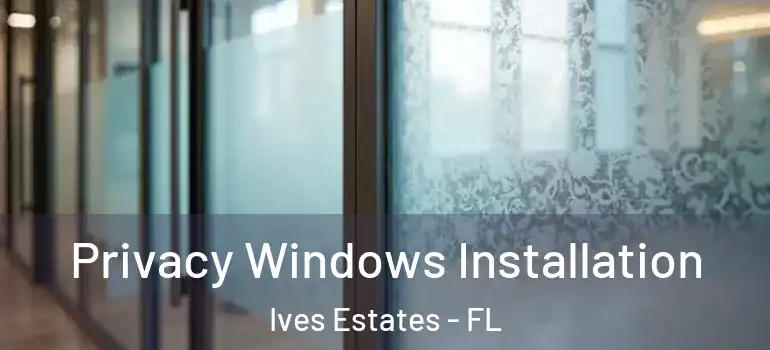  Privacy Windows Installation Ives Estates - FL